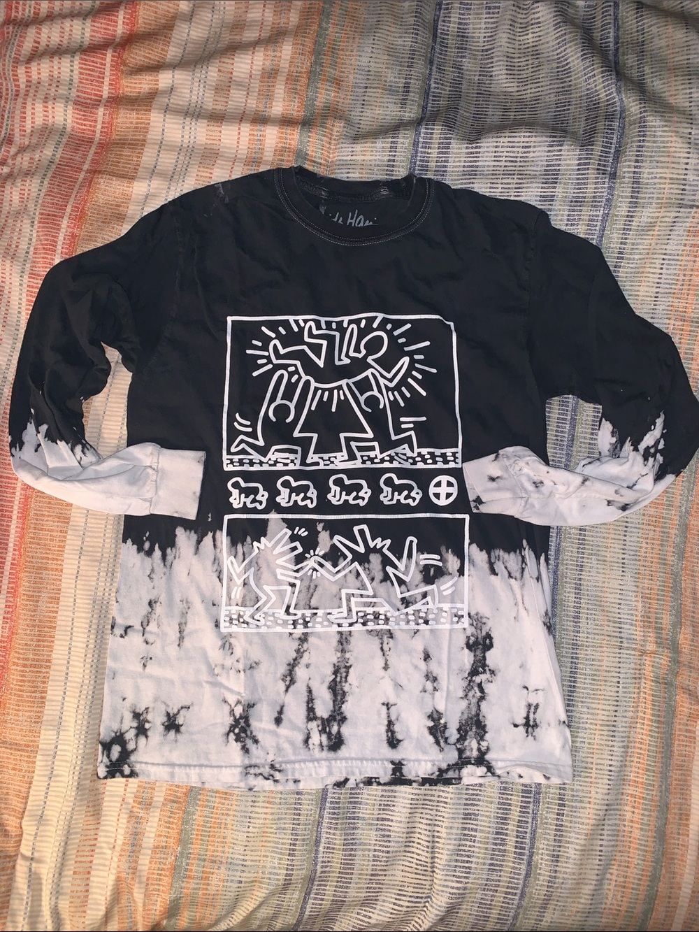 Keith Haring Long Sleeve Tie-Dyed T-Shirt